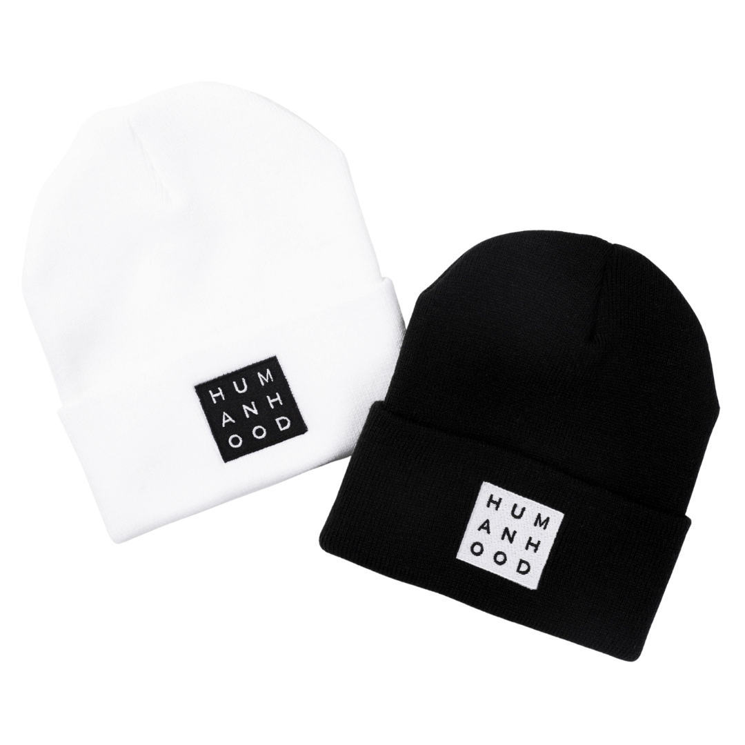 HUMANHOOD beanie - White x Black