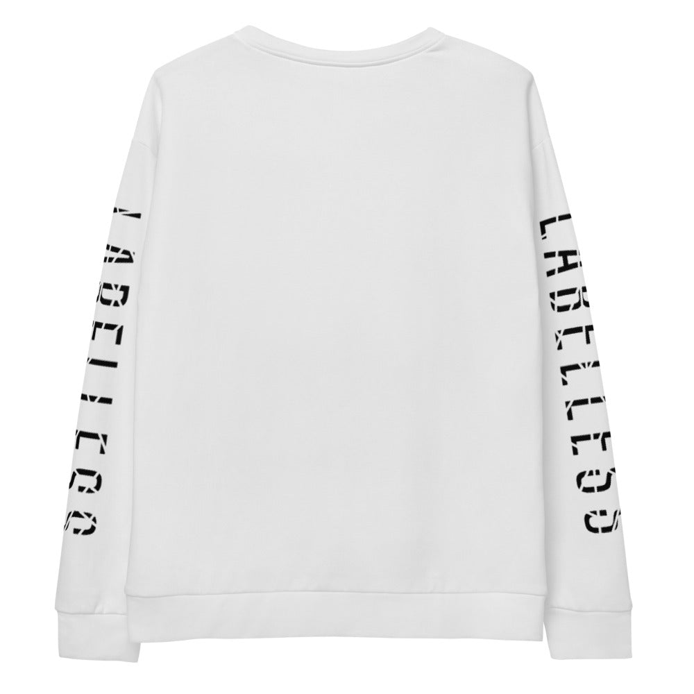 Interlaced 'LABELLESS' Crewneck Sweater x White