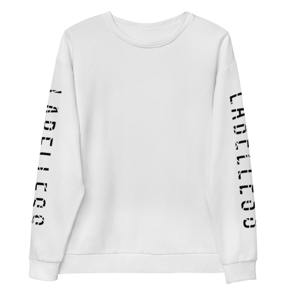 Interlaced 'LABELLESS' Crewneck Sweater x White