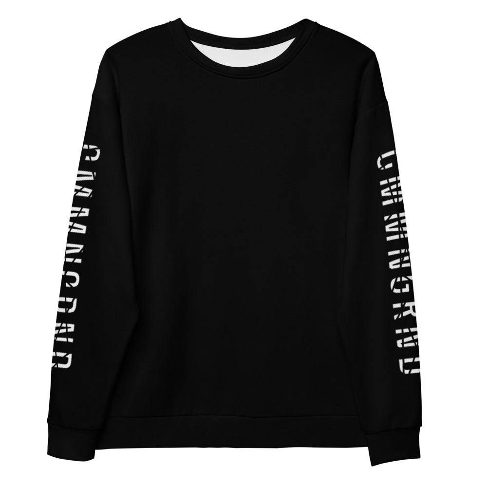 Interlaced 'CMMN GRND' Crewneck Sweater x Black
